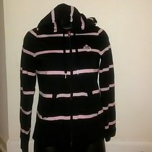 Lauren Ralph Lauren Black & Pink zip up hoodie
